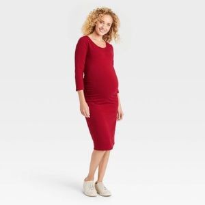 Isabel Maternity Dark red Dress